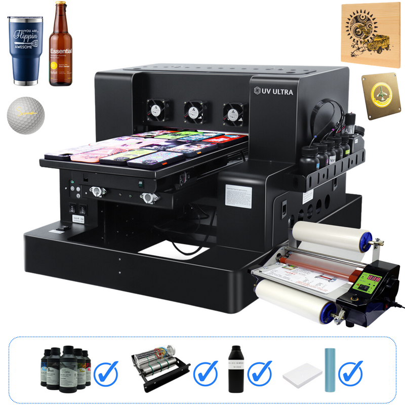 Load image into Gallery viewer, UV ULTRA A3 L805 UV DTF Printer (Flatbed UV LED Printer + Laminating Machine) Bundle