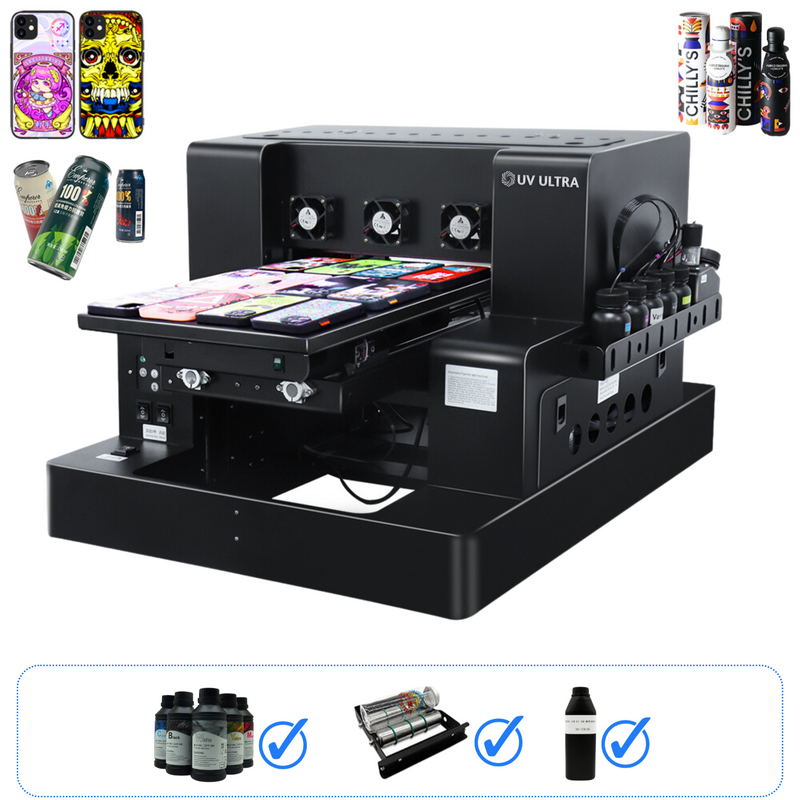 Load image into Gallery viewer, UV ULTRA A3 L805 UV Printer With Varnish (Flatbed UV LED Printer) Bundle