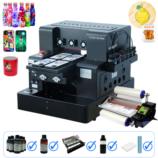A4 L805 UV DTF Printer UV LED Printer Laminating Machine Bundle Stickers Printing Machine