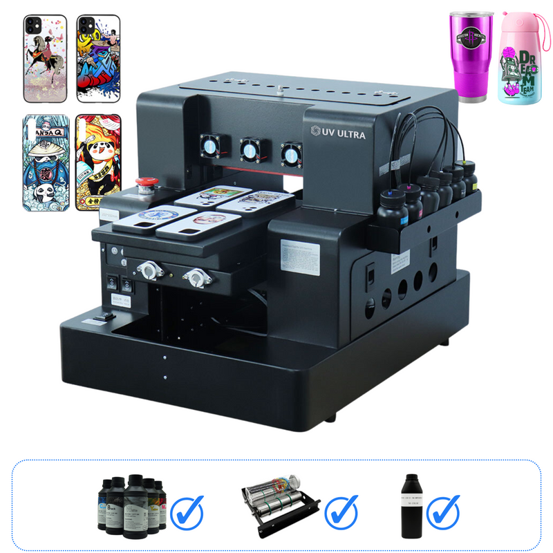 Load image into Gallery viewer, UV ULTRA A4 L805 UV Printer With Varnish (Flatbed UV LED Printer) Bundle