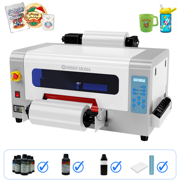 A3 XP600 Dual Head 2-in-1 UV DTF Printer UV DTF Sticker Printing Machine 