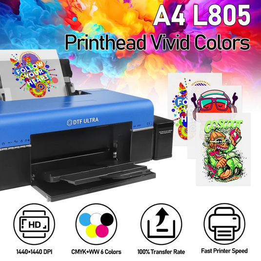 A4 L805 DTF Printer (Direct to Film Printer) Bundle