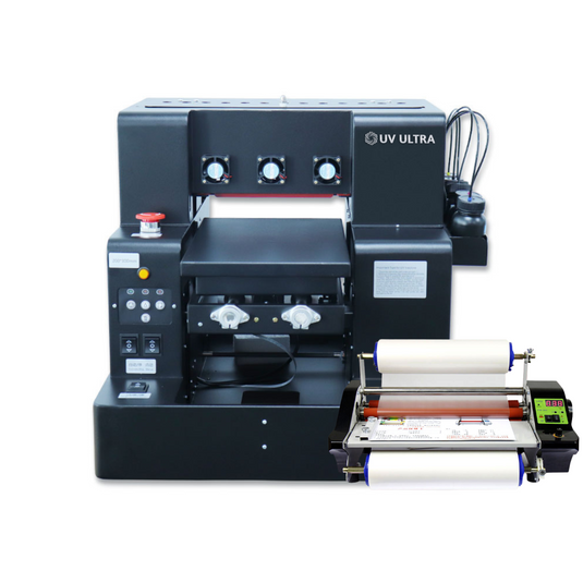 A4 L805 UV DTF Printer (Flatbed UV LED Printer + Laminating Machine) Bundle