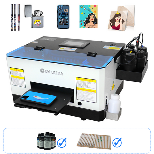 UV ULTRA A5 L800 UV Printer (Flatbed UV LED Printer) Bundle