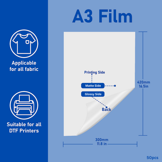 DTF Transfer Film (Direct to Film Transfer Film) PET Heat Transfer Sheets